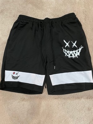 Shein Manfinity EMRG Men Plus Cartoon Graphic Drawstring Waist Shorts 1XL NEW!