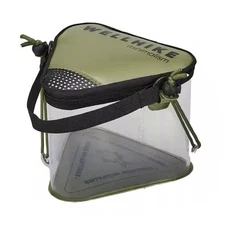 Transparent Fishing Bucket with Breathable Mesh Lid Live Fish Bucket Outdoor Col