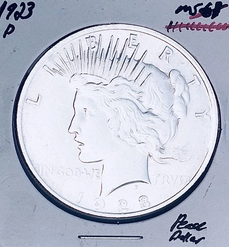 New Listing1923-P  PHILADELPHIA MINT  BRILLIANT UNCIRCULATED! U.S. PEACE DOLLAR. WOW!