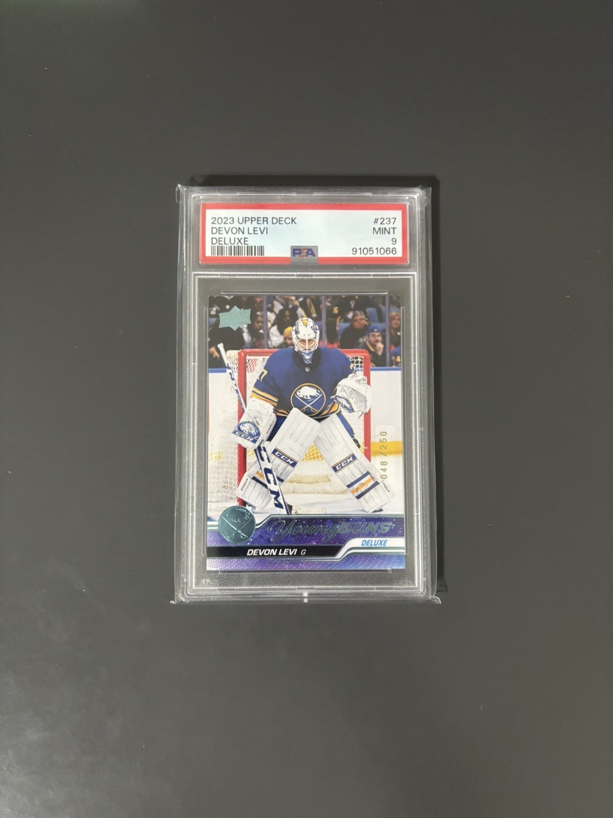 2023 Upper Deck Series 1 Devon Levi Young Guns Deluxe PSA  /250 No. 237