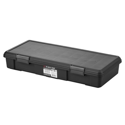 IRIS OHYAMA 31L RVBOX Outdoor Storage Box, 90 x 40 x 15.5mm, Charcoal Gray
