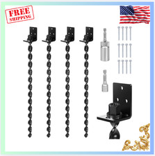 New 24  Heavy Duty Ground Anchors Set of 4 Screw-In Mobile Home Earth Anchors Bl