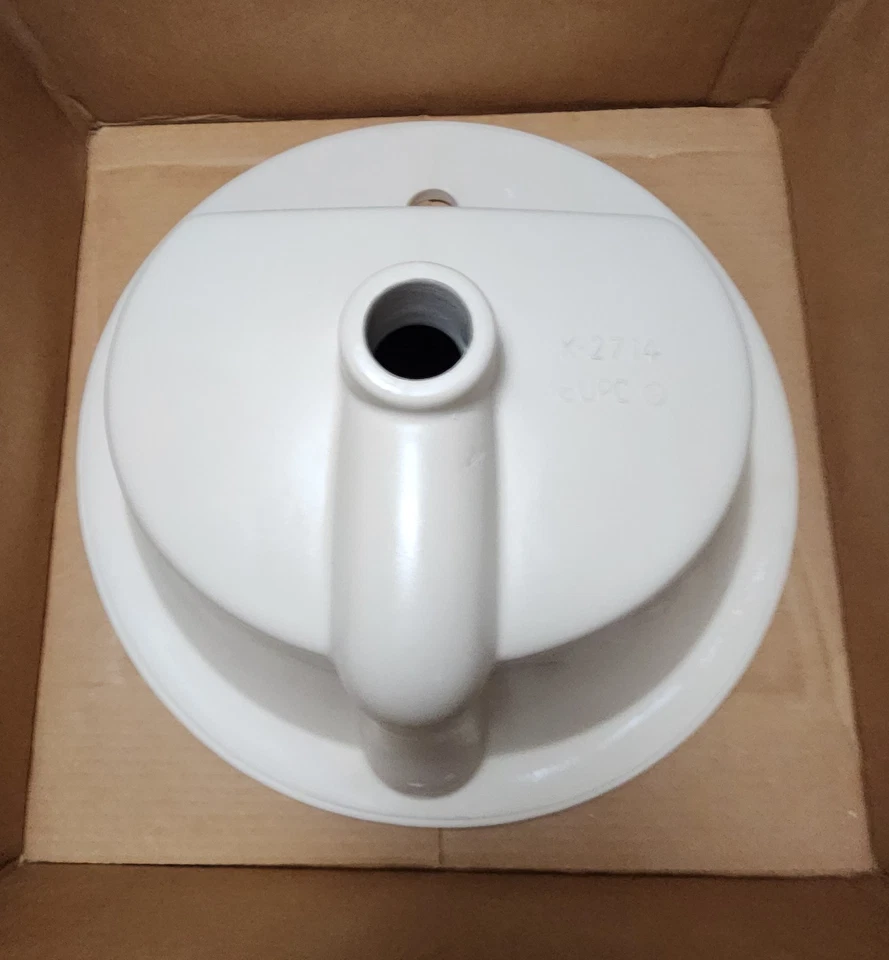 Fregadero de baño redondo autocorteante con un solo agujero Kohler K-2714-1-96 Bryant Foto 2 de 3