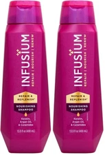 Infusium Moisturize and Replenish Shampoo - Infused 13.5 Fl Oz (Pack of 2) 