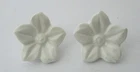 Vintage Milk Glass Flower Earrings