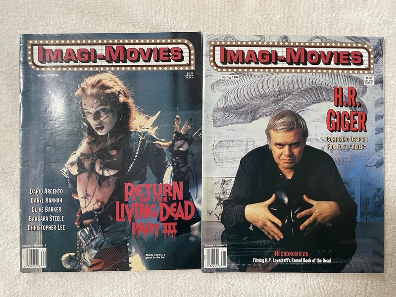 Imagi-Movies Magazine Spring 1994 & Winter 93/94 Giger Mindy Clarke Living Dead