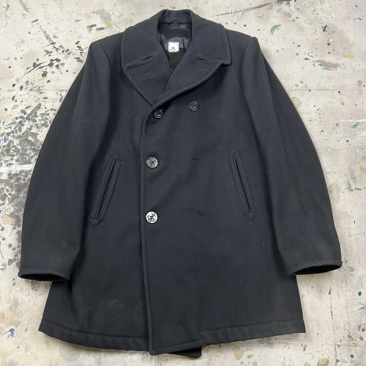 Vintage Navy Pea Coat In Men's Coats & Jackets for sale | eBay