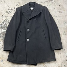 Vintage US Navy Wool Peacoat Jacket Anchor Buttons Size 44L Military USN NWT