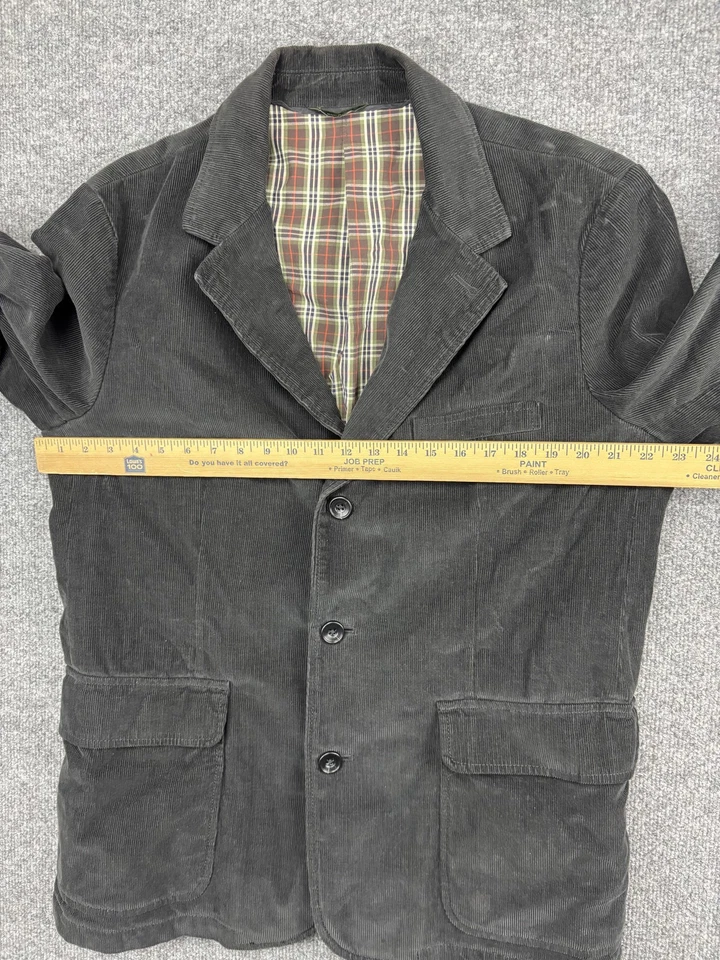 Chaqueta Blazer Eddie Bauer Para Hombres 44 Pana Forrada a Cuadros Clásica Bolsillo Informal Foto 4 de 4