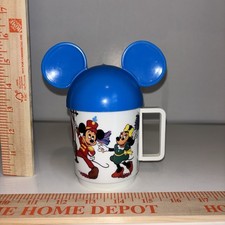 Walt Disney World Land Mickey Mouse Club Ears Lid Toddler Kids Cup With Handle