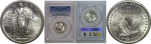 1917 T-1   Standing Liberty Quarter   PCGS MS-65 FH