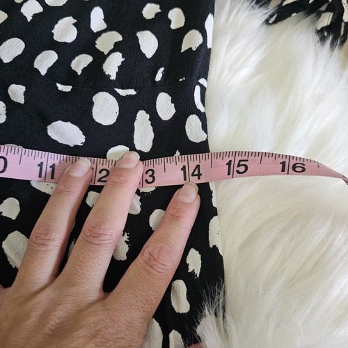 Ann Taylor Loft Black And White Dalmatian Dot Mini Dress Women's Size Small - Picture 11 of 12