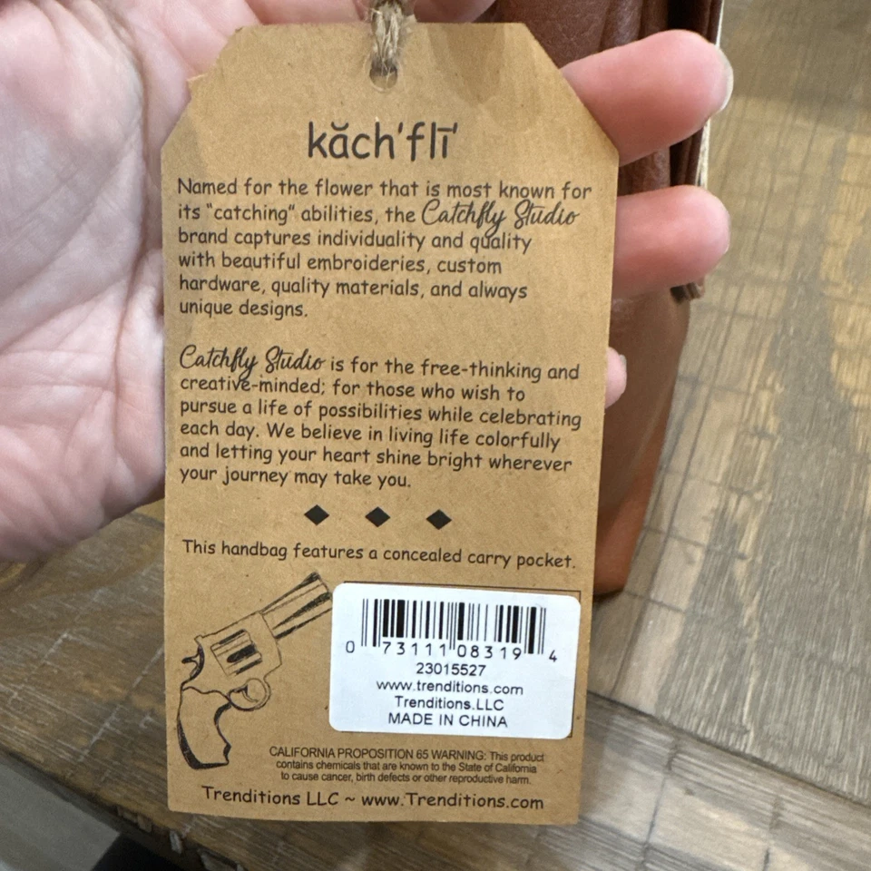 Cartera Bandolera 100% Cuero Catchfly Para Mujer Salvaje Suroeste Bloque de Color Nueva con Etiquetas Foto 4 de 4