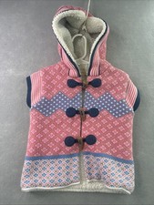 Matilda Jane Make Believe Girls WARM HUGS Vest Hooded Sherpa Lined Size 4