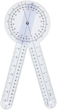 12 in Goniometer 360 Transparent Protractor Physical Therapy Measurement Ruler