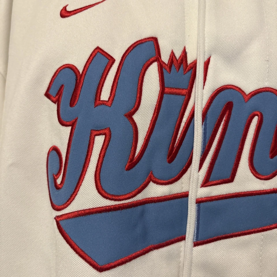 Camiseta deportiva vintage Nike Sacramento Kings con botones de calentamiento talla XL bordada para hombre Foto 3 de 4