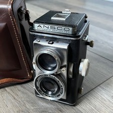 Vintage Ansco Automatic Reflex TLR Camera f3.5 120 Medium Format w/ Case READ