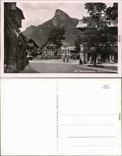 Ansichtskarte Oberammergau Dorfplatz mit Kofel 1939