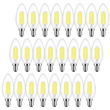 Qqlxst 24-pack Dimmable E12 Led 24 Count Pack Of 1 5000k Daylight White