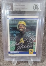 1984 Fleer Dave Parker Auto #258 BGS Authentic Pittsburg Pirates