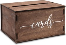 Wooden Wedding Card Box with Slot Lid Graduation