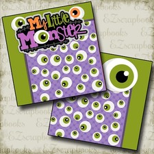 MY LITTLE MONSTER - NPM - 2 Premade Scrapbook Pages - EZ Layout 2413