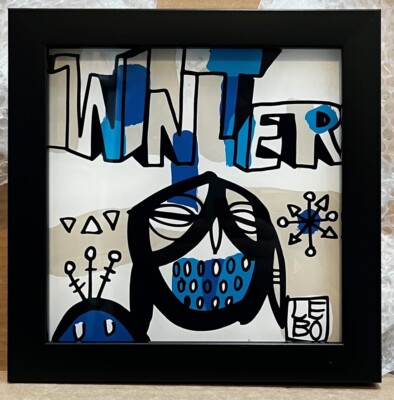 David Le Batard  (Lebo) Four Seasons Series-Winter, Acrylic Painting Framed COA