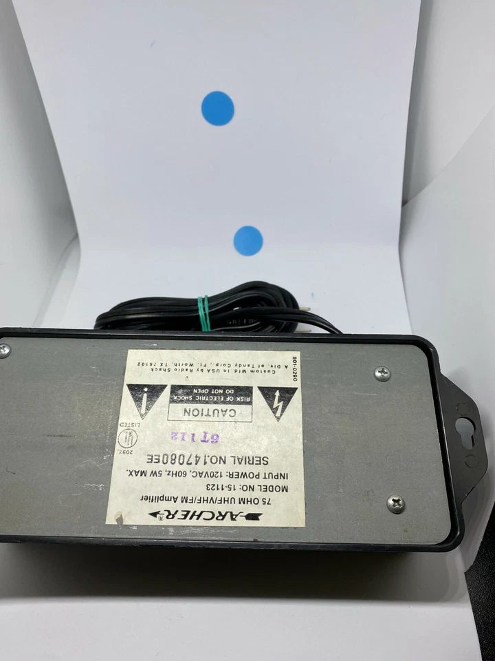 Radio Shack Archer 15-1123 Indoor 4-Set TV  & FM  AMPLIFIED COUPLER - NOS NIB - Image 3 of 3