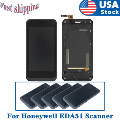 5PCS LCD + Touch Digitizer Screen + Front Cover for Honeywell EDA51 Scanner US