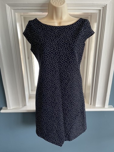 Zara navy polka dot mini dress size XS 