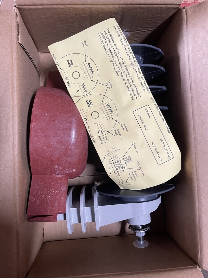 OHIO BRASS, DIST ARRESTER, RISER, HPS, PVR OPTIMA, 18kV, 15.3kV MCOV ...