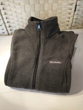Colombia Women's Grey Blue Fleece Zip Vest Small 65a St