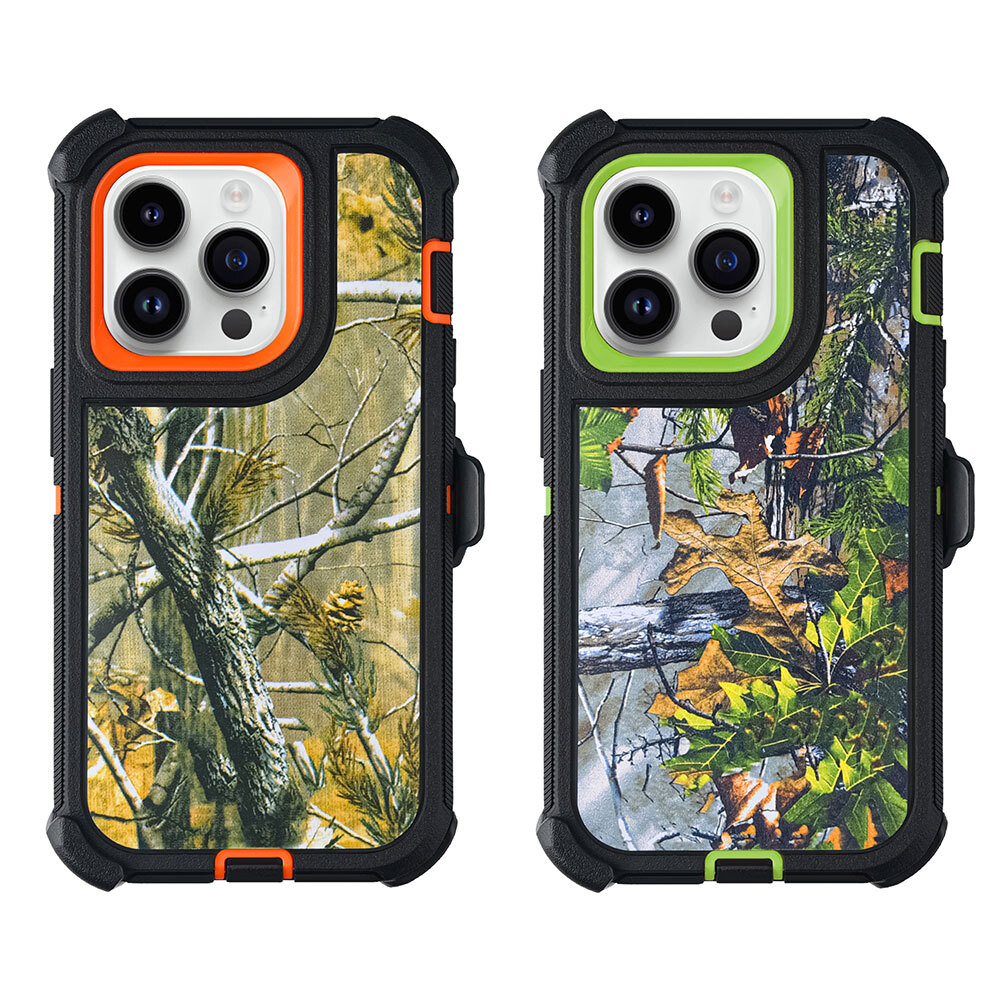 For Apple iPhone 14 Pro Heavy Duty Hunting Camo Cover Case w