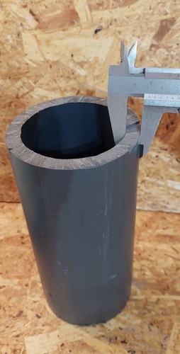 Kunststoffrohr Abstandshalter Abstandsrohr extrem stabil L: 20cm DU: 10cm S 12mm - Bild 2 von 5