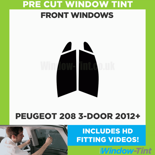 Pre Cut Car Window Tint for Peugeot 208 3-door 2012+ Front Windows Tinting Film - Picture 2 of 10