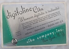 Digifoline Ciba Advertising Ink Blotter, Heart medication VF condition