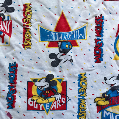 Vtg.80s Girls Nightgown Mickey Mouse Happy Birthday 60 Years Pajamas Night  Gown | eBay