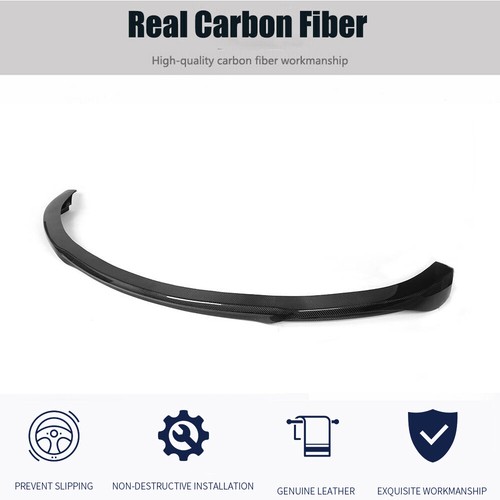 Fit For Tesla Model S Sedan 2012-2017 Carbon Fiber Front Bumper Lip Chin Spoiler - Picture 7 of 12