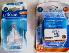 2-Dr Brown's Standard Bottle Nipple Level 3 & Safety Furniture Corner Cushions 4