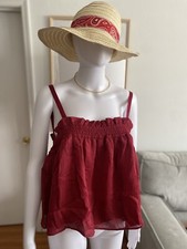 Mango Red Babydoll 90’s Y2K  Fairy Boho Top  Size XL