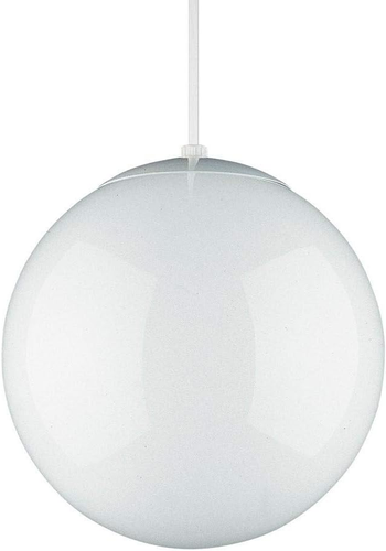 6024-15 Leo Globe Pendant Hanging Modern Fixture, One - Light, White