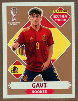 Gavi ガビ RCカード Red gold starball 激レア 2022 Qatar World Cup Panini Extra Sticker Gavi Spain Rookie