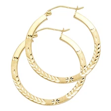 Ioka - 14K Yellow Gold 1.5mm Thickness Satin Endless Hoop Earrings