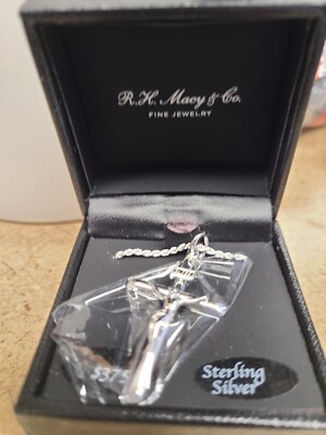Bridge Sterling Silver Crucifix & 22'' Chain