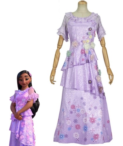 Isabela di Encanto Costume Cosplay Full Dress Professional Adult Mirabel
