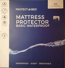PROTECT-A-BED BAS0128 Mattress Pad Protector Waterproof Full 54"x75" Skirt NEW