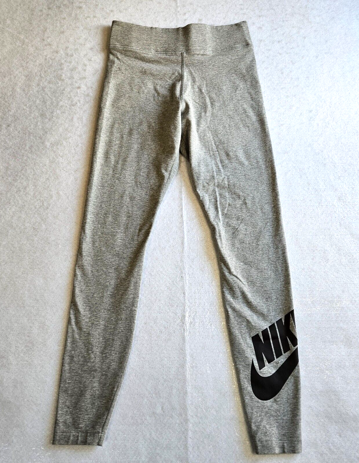 Nike Womens Gray Swoosh Compression Leggings Athleisure Sportswear