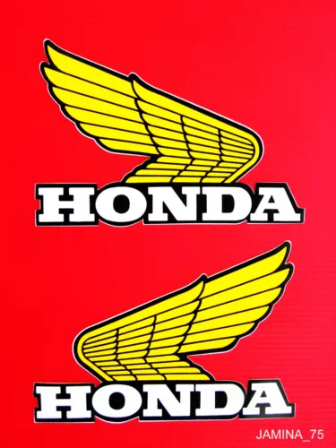 Honda XL70 XL75 XL80 XL100 XL125 XL175 Z50 Fuel Gas Tank Decal Sticker Wing Pair