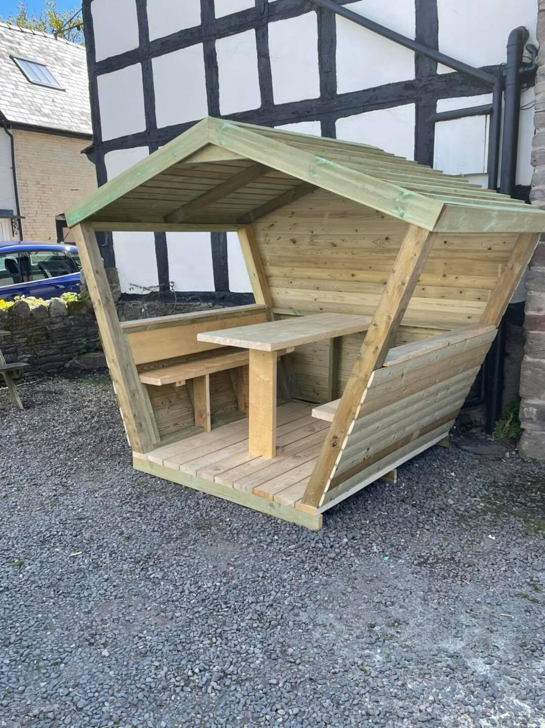 6Seater Garden Dining Pod Outdoor Patio Furniture With Full