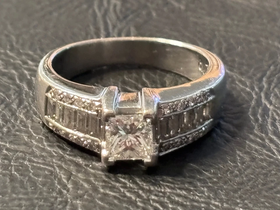 18kt white gold lady's diamond engagement ring - Appraised @ $9610.42 - Image 3 of 4